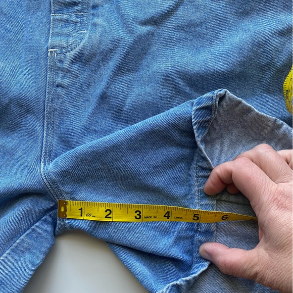 Y2K Basic Concepts Blue Denim Short Bib Carpenter Overalls Woman Large Coquette - Picture 13 of 15